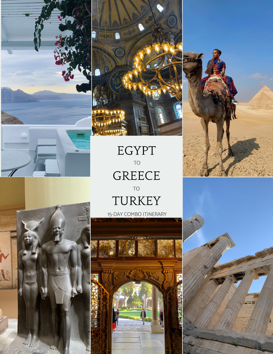 15 Days from Egypt to Greece to Turkey Itinerary (Cairo, Athens, Santorini + Istanbul)